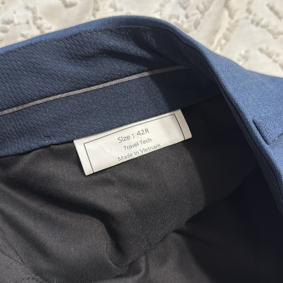 Jos. A. Bank Traveler Performance Wool Slim Blue Unhemmed Pants Men’s Size 42 - Picture 10 of 12